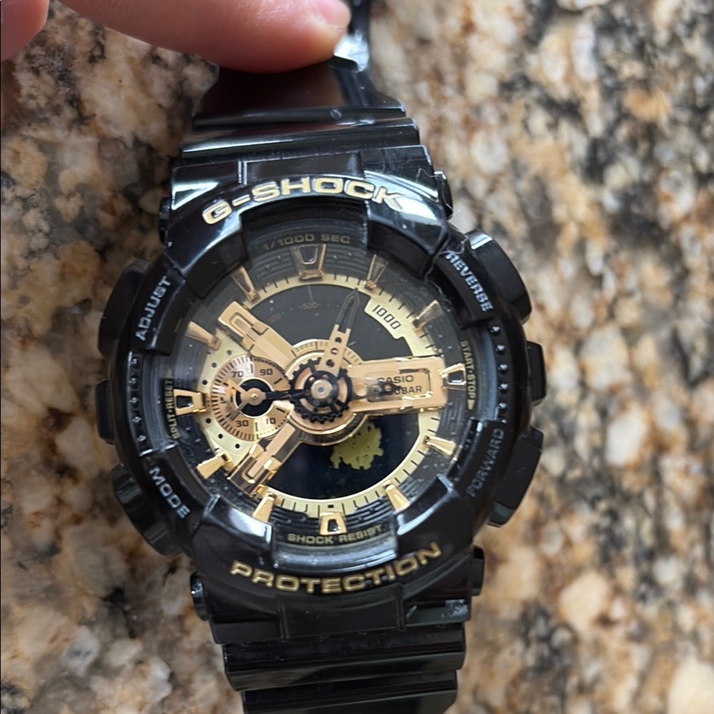 Casio G-Shock Black and Gold Watch